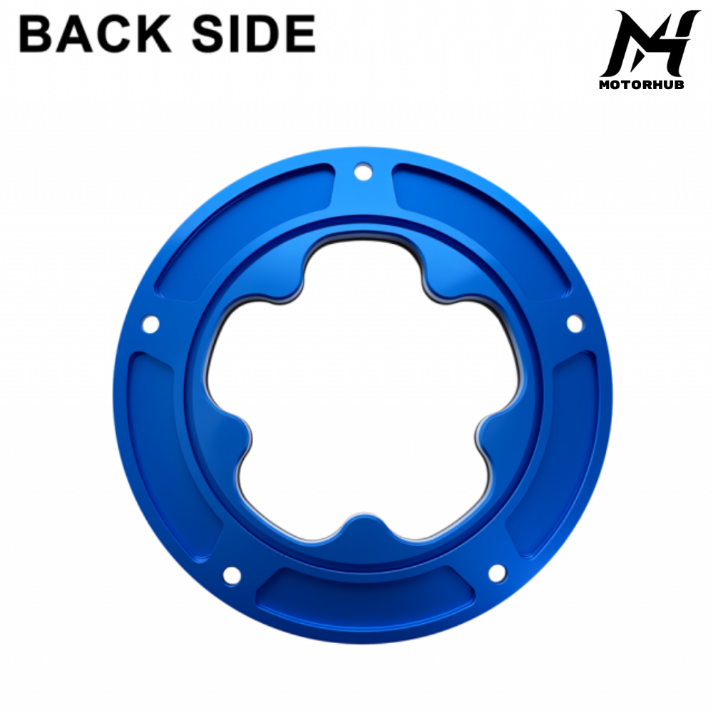 Aluminum Visible Derby Cover with Carbon Fiber Harley Davidson M8 Touring 2017-2026 Solftail 2018-2026 [Blue]  MH99012500