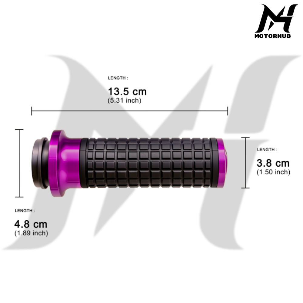 MH Style Silicone Rubber Grips with CNC Alloy Throttle By Wire [Purple] MH9901082