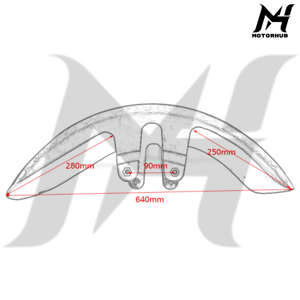 Motorcycle Harleyged Carbon Fiber Front Fender For 2023-later FLHXSE and FLTRXSE, and 2024-later FLHX, FLTRX, and FLTRXSTSE models MH9900304