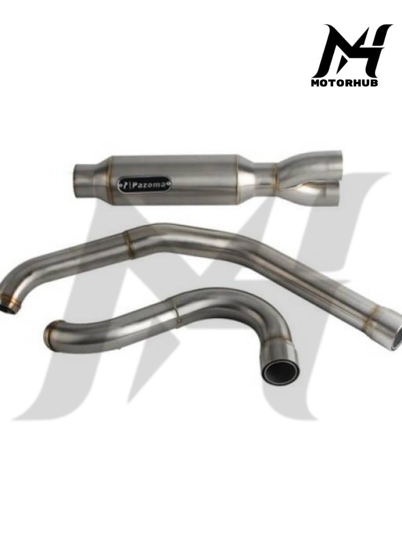 Harley Touring FLH M8 Bagger Shorty 2-into-1 Full Exhaust System Stainless Steel Muffler 2017-205 [Brush Finish] MH9900655