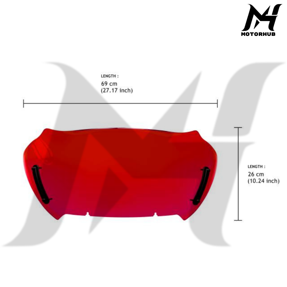 Windshield 12 Harley Road Glide 24-26 Red MH9901179