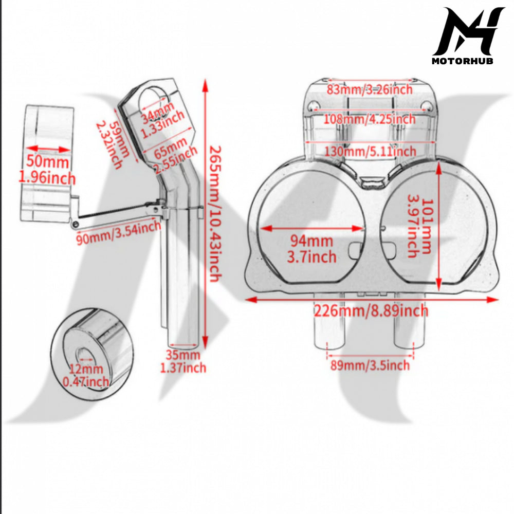 Speedometer Instrument for Motorcycle Harley Road Glide 2014-2023 [Black] BG100726