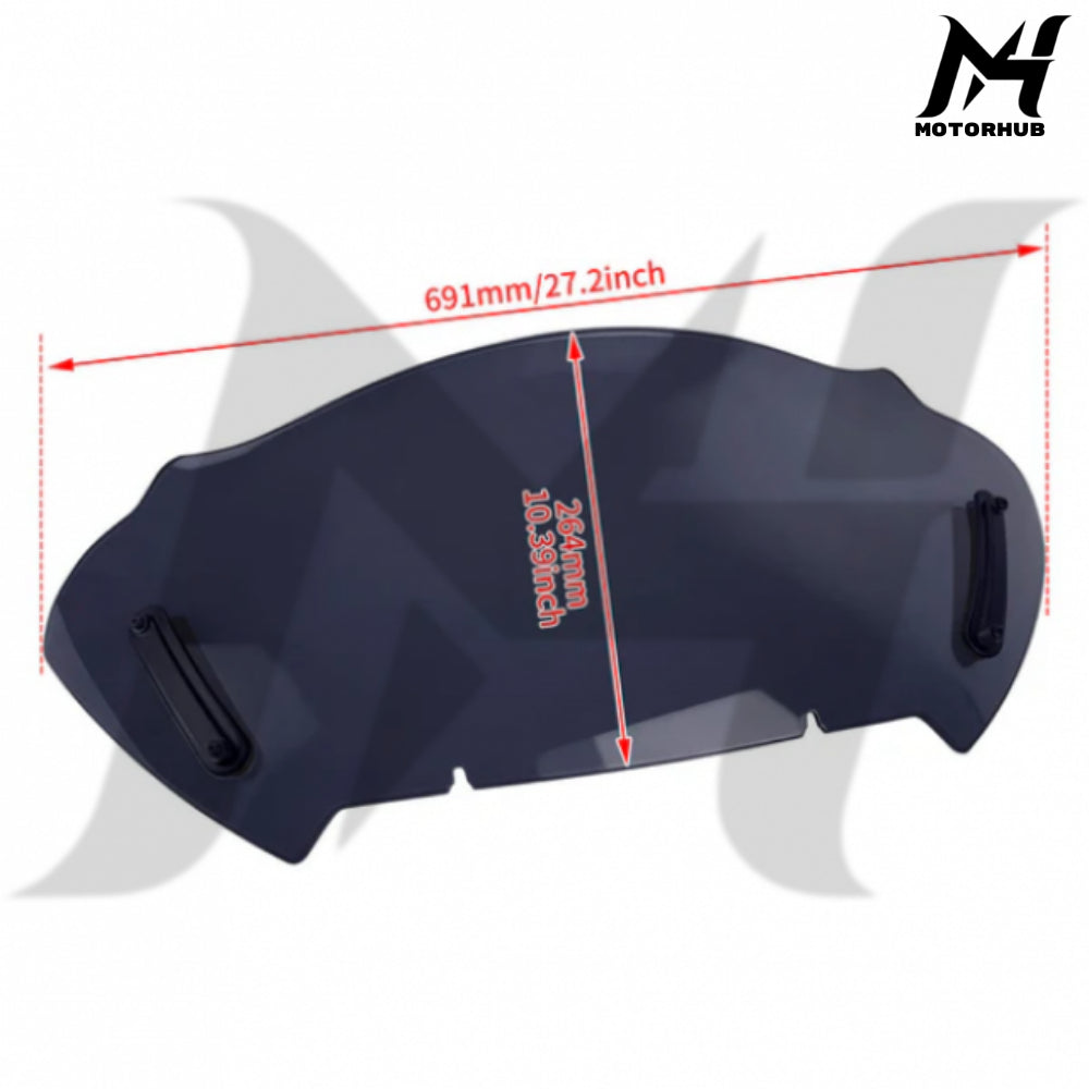 10 Inch Windshield Wave Wind Deflector Windscreen For Harley Touring RoadGlide 24-26 (Black) MH9901091