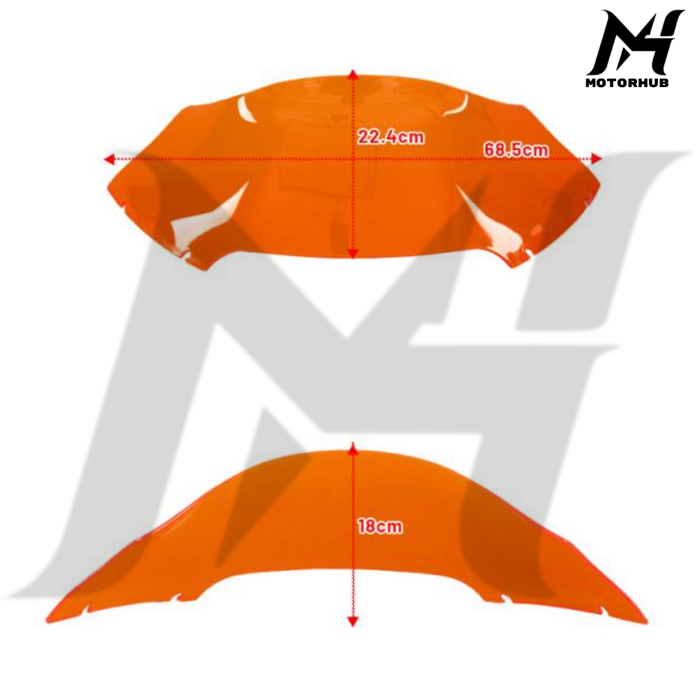 Orange 9 Inch Windshield Harley Touring Road Glide FLHTR 2015-2023 MH9900383