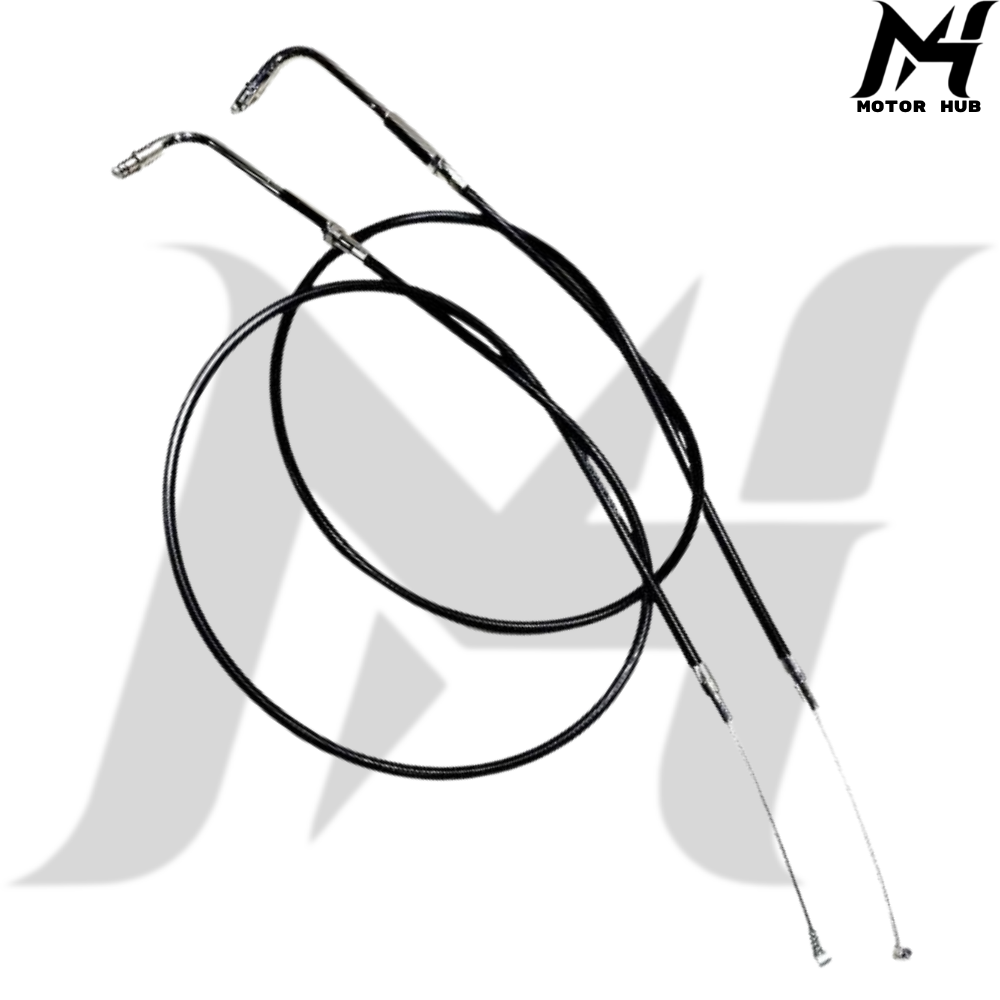 MW KABEL GAS THROTTLE CABLE STAINLESS GREY ALL HARLEY EVO TWINCAM XL CP TCS 012 GRAY 120 CM