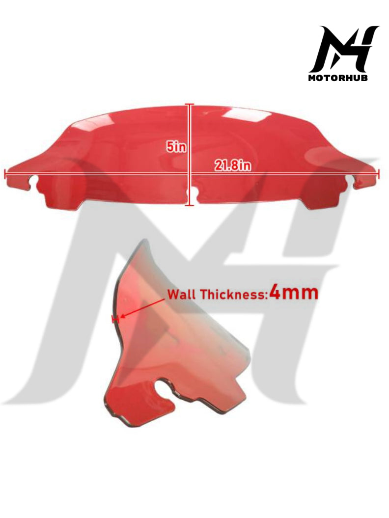 4.5 inch windshield Street Glide Electra Ultra Limited 2014-2023 [Red] MH9900636