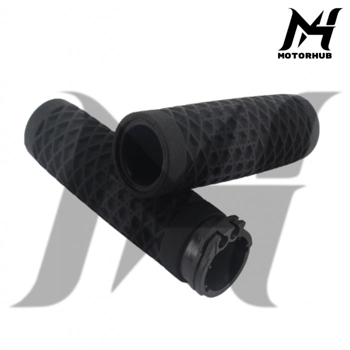 Hand Grip Model Vans 1 Inch Billet V.4 handgrips Throttle Cable Harley Touring Sportster Dyna Softail MH9900457