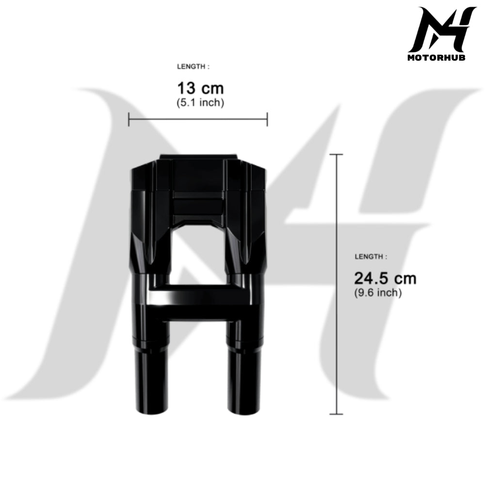 IronPulse 8 inch-1 inch Speedometer Gauge Handlebar Risers [Black] Riser 8 inch MH9901041