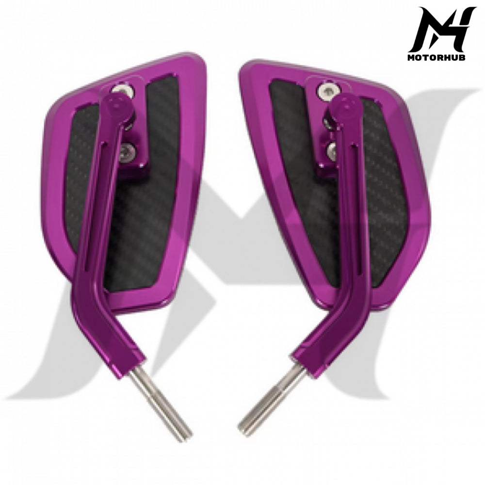 H-D Mirrors Rear View Performance Style Carbon Slim [Purple] MH9900926