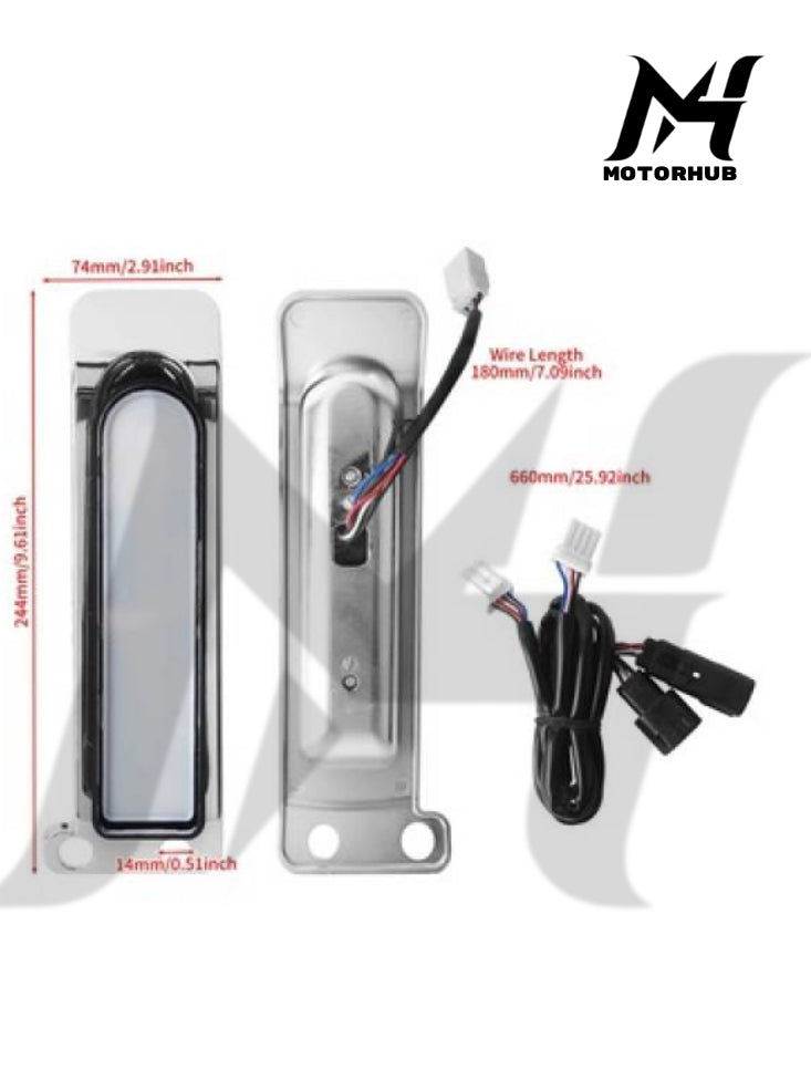 LED Lights Fender Saddlebag Side Turn Signal Touring 2014+ [Chrome Housing Smoke Lens] MH9900649
