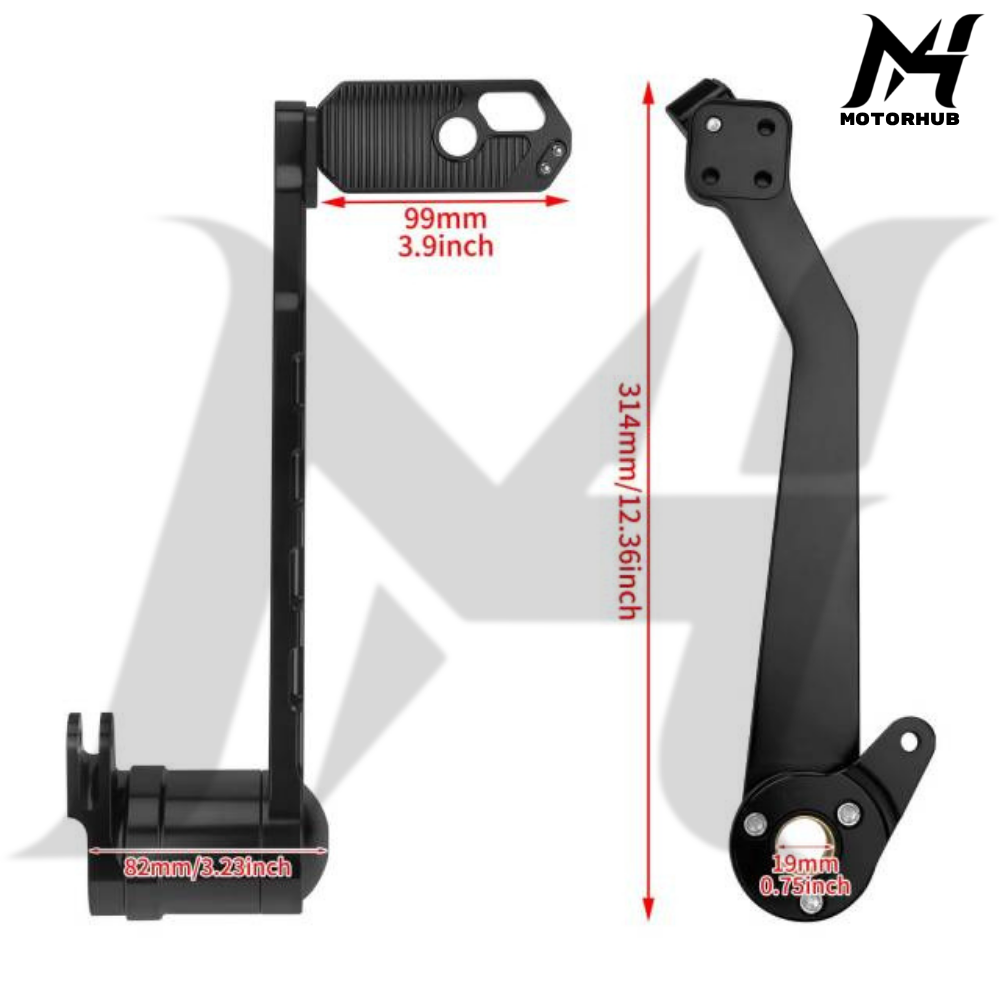 Brake Arm Lever for Harley Touring 14-25 Street Glide Road Glide [Black-Blue] MH9901029