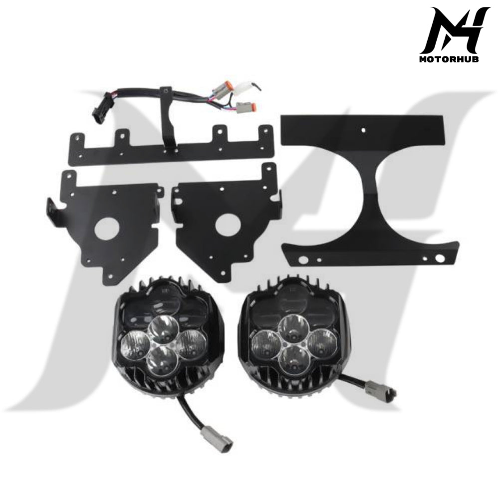 Road Shark Style headlight with bracket kit 2014-2023 Road Glide [Black] BD MH9900951