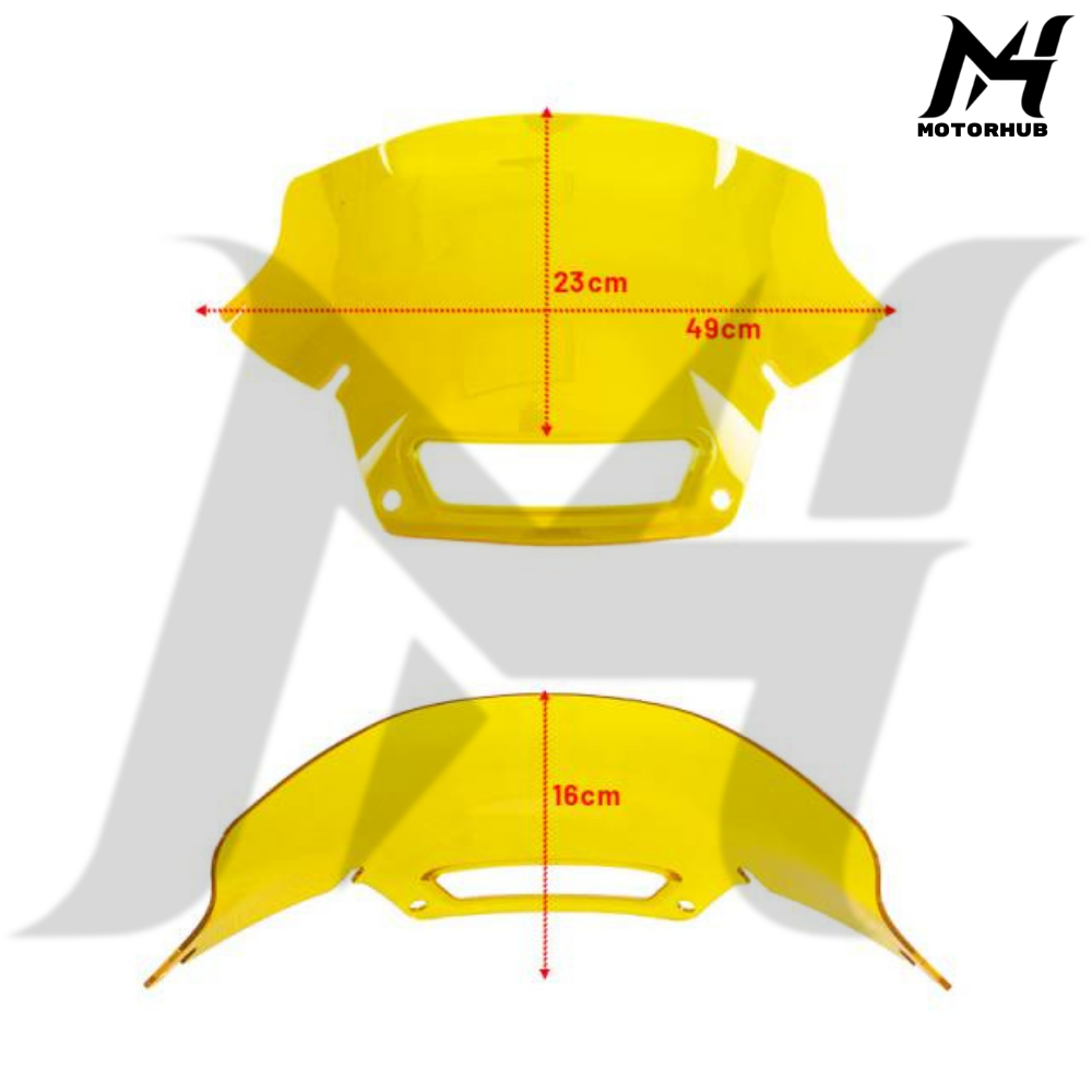 Yellow 6 Inch Windshield Harley Softail Low Rider ST/FXLRST & El Diablo FXRST 2022-2024 MH9900369
