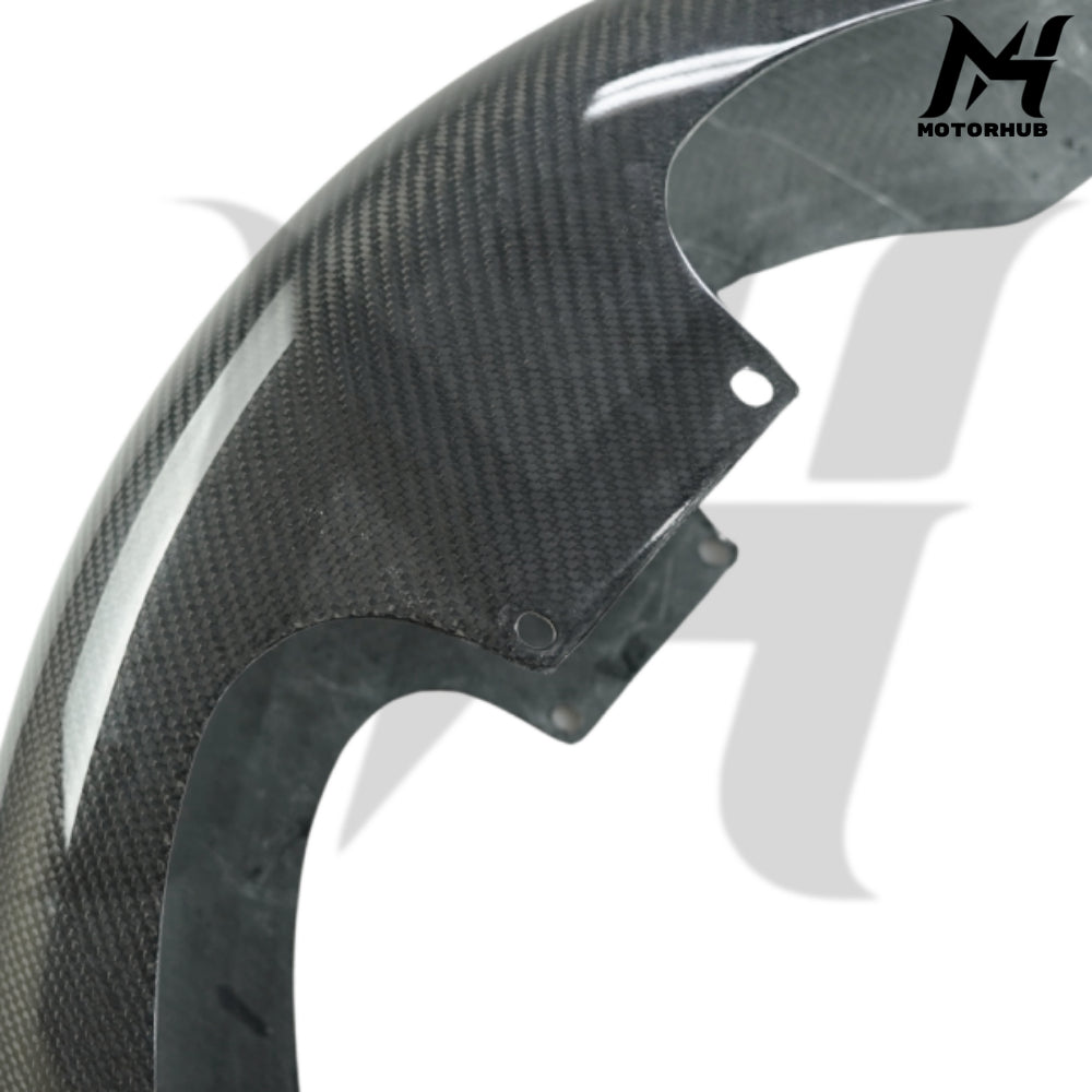 Black Carbon Fiber Front Long Fender for Harley 2014+ [Standard Twill Glossy] RW7700123