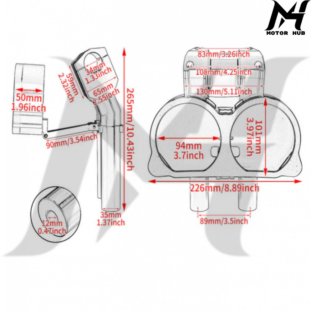 1-1/4 1-1.25 inch MX Tall Handlebar Riser 8 Inch BG100739