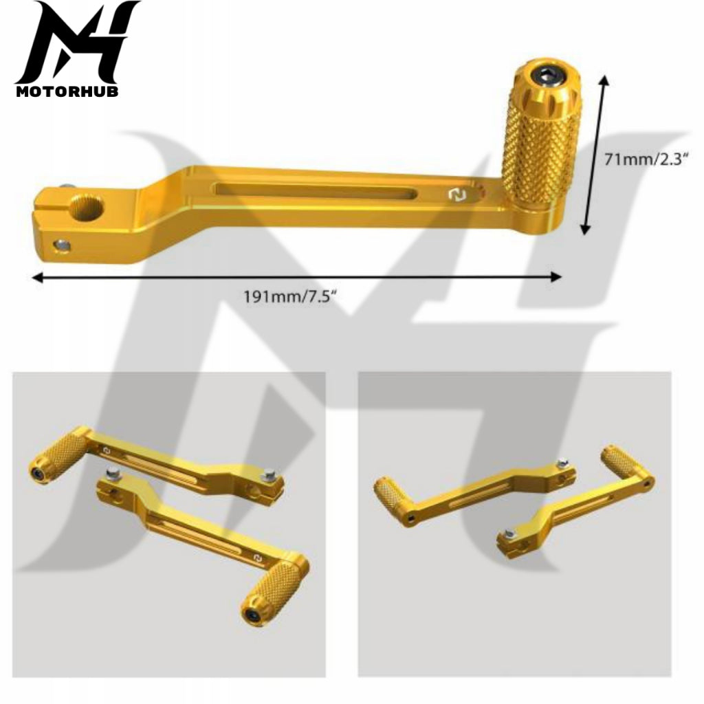 Nice CNC Shifter Levers Set For Harley Davidson Street Glide FLHX 2017-2024 Fat Boy 114 FLFBS 2018-2024 [Gold] MH9900118
