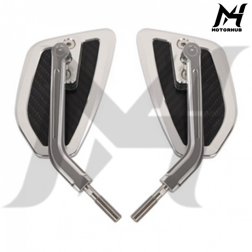 H-D Mirrors Rear View Performance Style Carbon Slim [Silver] MH9900922