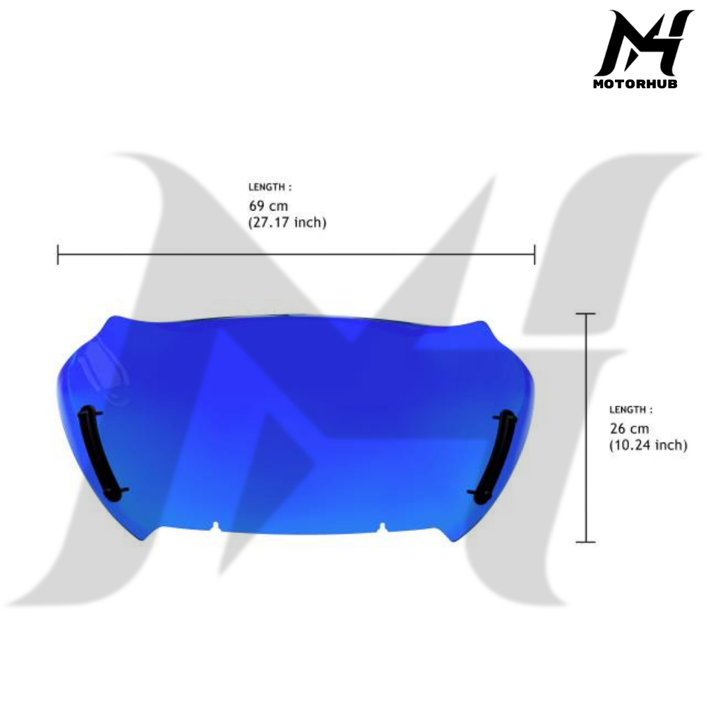 Windshield 12 Harley Road Glide 24-26 Blue MH9901181