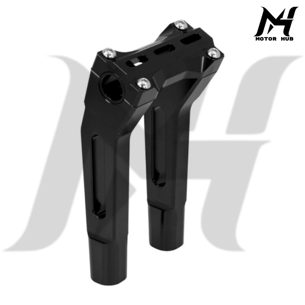 10 Inch MX Tall Handlebar Risers Clamp Pullback Black For Harley Touring Sportster XL XR Dyna Softail Electra Glide Fatboy FXDB MH9900106