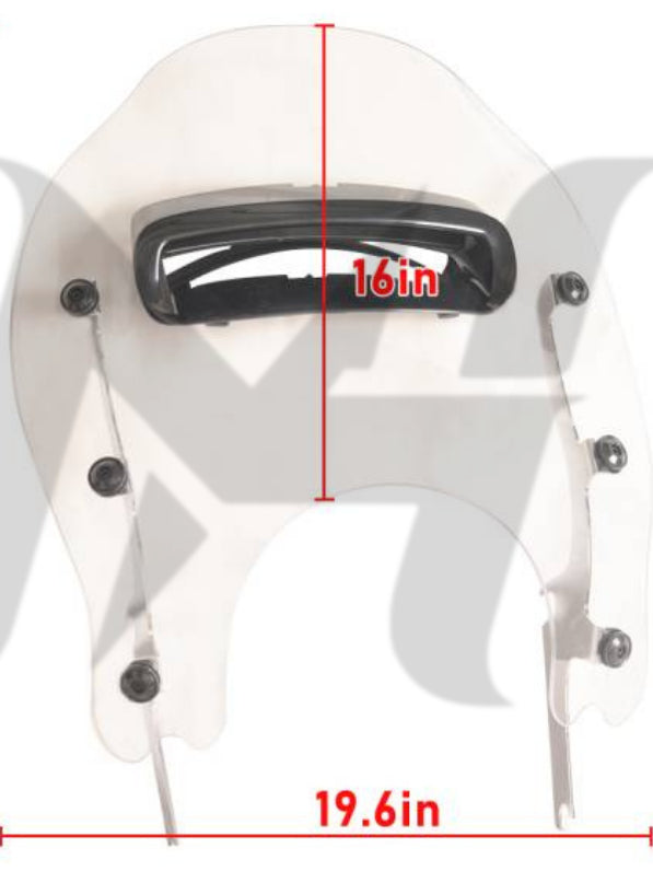 Windshield Road King Detachables Wind Splitter Vented Windshield Harley-Davidson [Clear] MH9900576