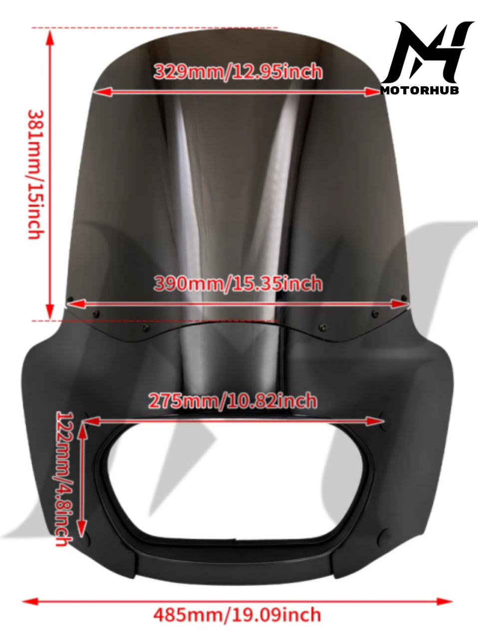 Windshield Fatbob M8 15 Inch Smoke Windshield Headlight Fairing Mask Fit For Harley Softail Fat Bob 18-23 MH9900192