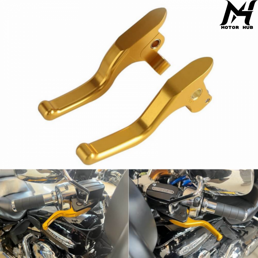 Gold Shorty Hand Control Lever Kit Brake Clutch Levers Touring 5.6 Inch 2014-2016 MH9900971