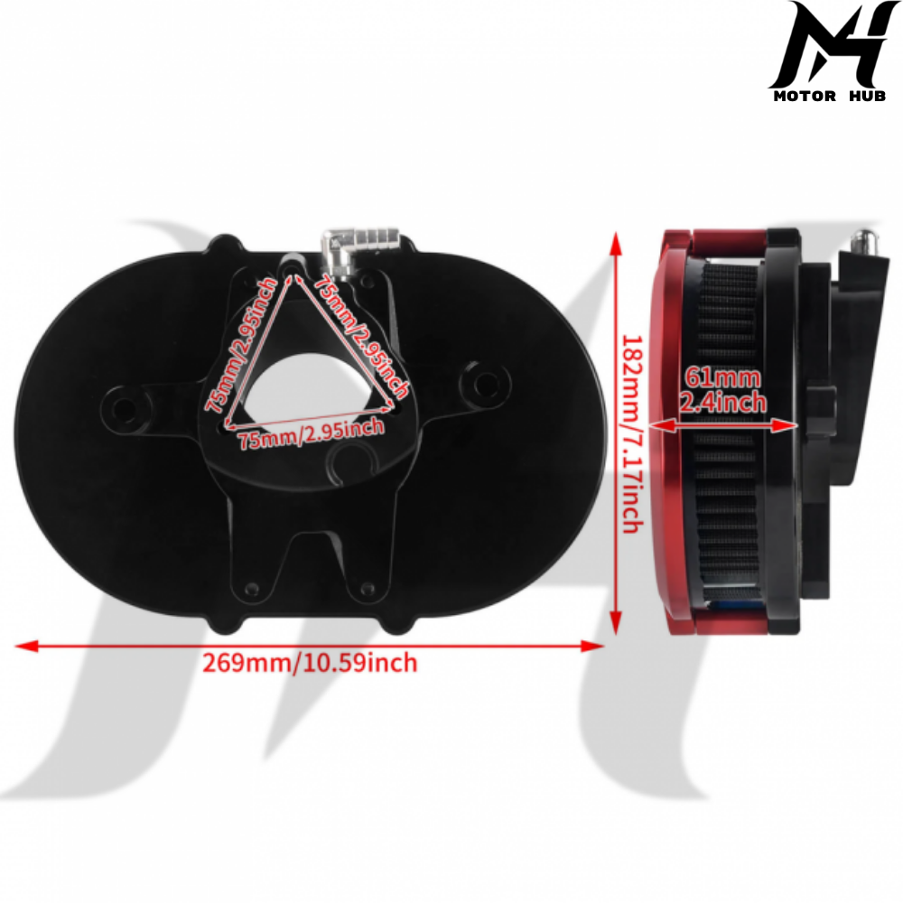 Red Air Cleaner Intake Breather FLTRXSE,FLHXSE 2023-2025 FLTRXSTSE, FLTRX, FLHX 2024-2025 Softail 2025 MH9901231