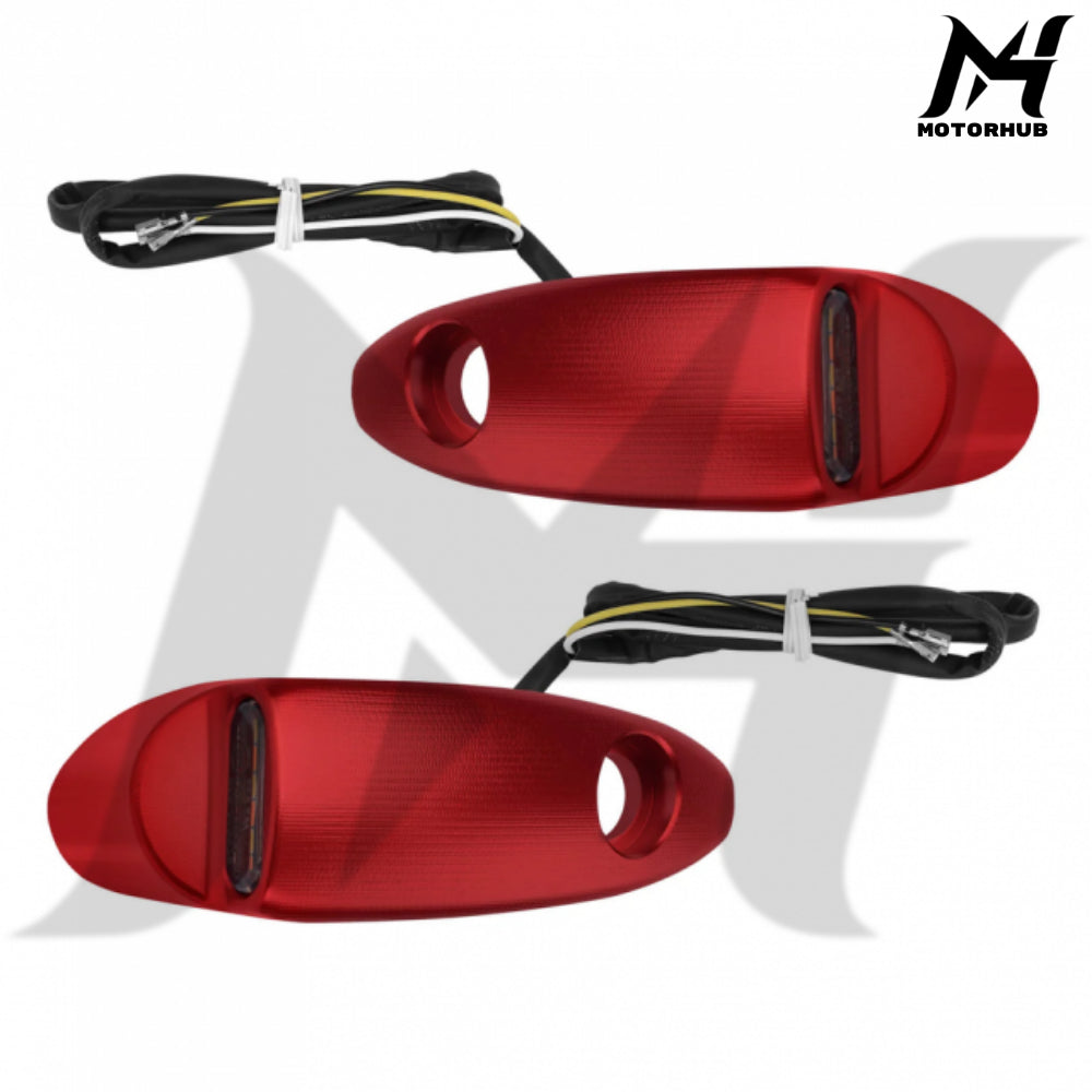 Motorcycle E-Mark LED Front Turn Signals Indicators for Harley Touring Road Glide 2014-2023 [Red] MH9901219
