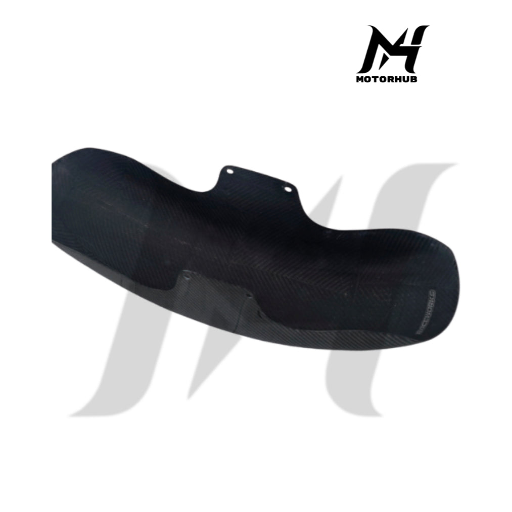 Black Carbon Fiber Front Fender for Harley 2014-2023 Street Road Glide [Standard Twill Glossy] BG100741