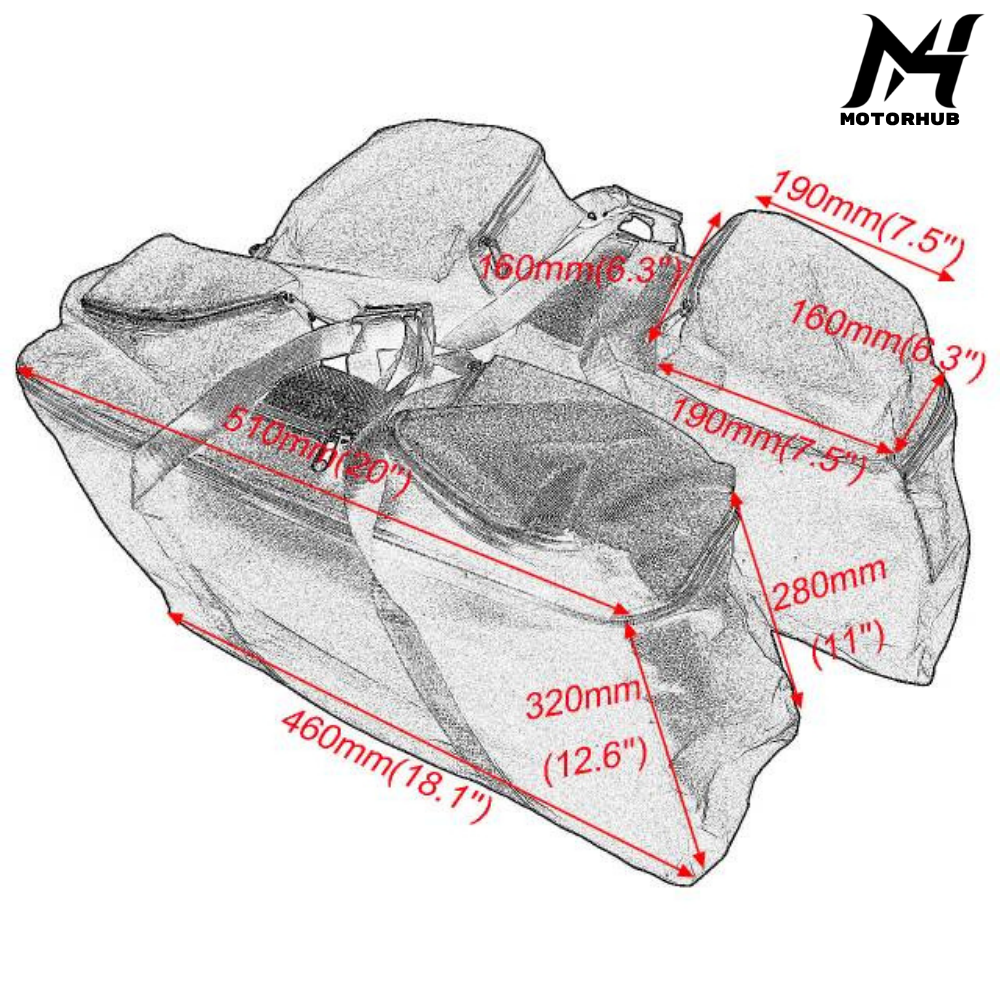Saddlebag Liners Storage Bag for Harley Touring 1993-2023 MMH9900481