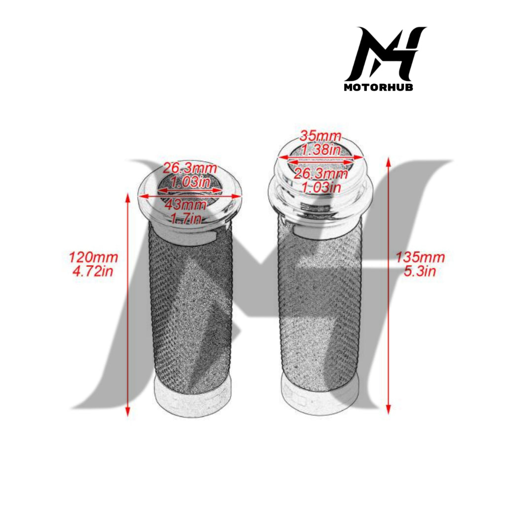 Handgrip Harley Model Av0n 1 Inch V.2 Hand Grips Electronic Throttle Wire Harley-Davidson [Black] MH9900262