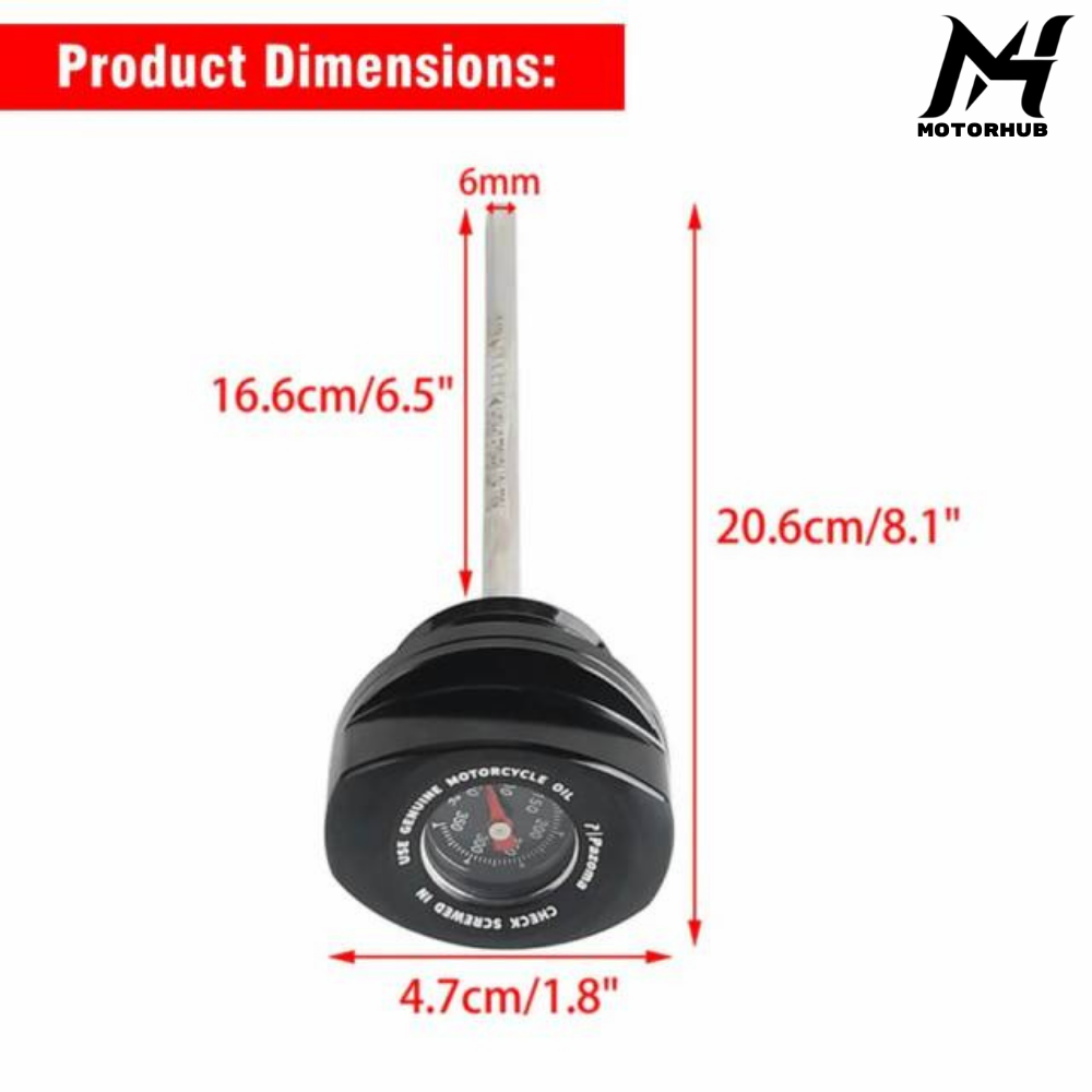 Oil Dipstick With Temperature Gauge For Harley Touring M8 [Black] MH9900632