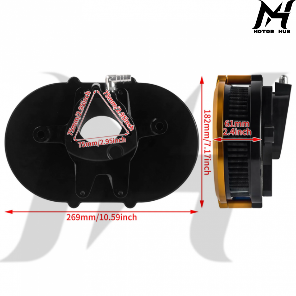 High-Flow Air Cleaner Air Fliter M8 2017-2023 [Gold] MH9901236