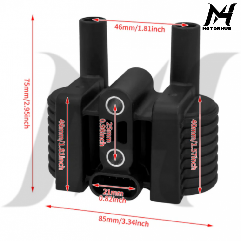 Motorcycle Black Ignition Coil for Harley Sportster XL 883 1200 72 MH9900335