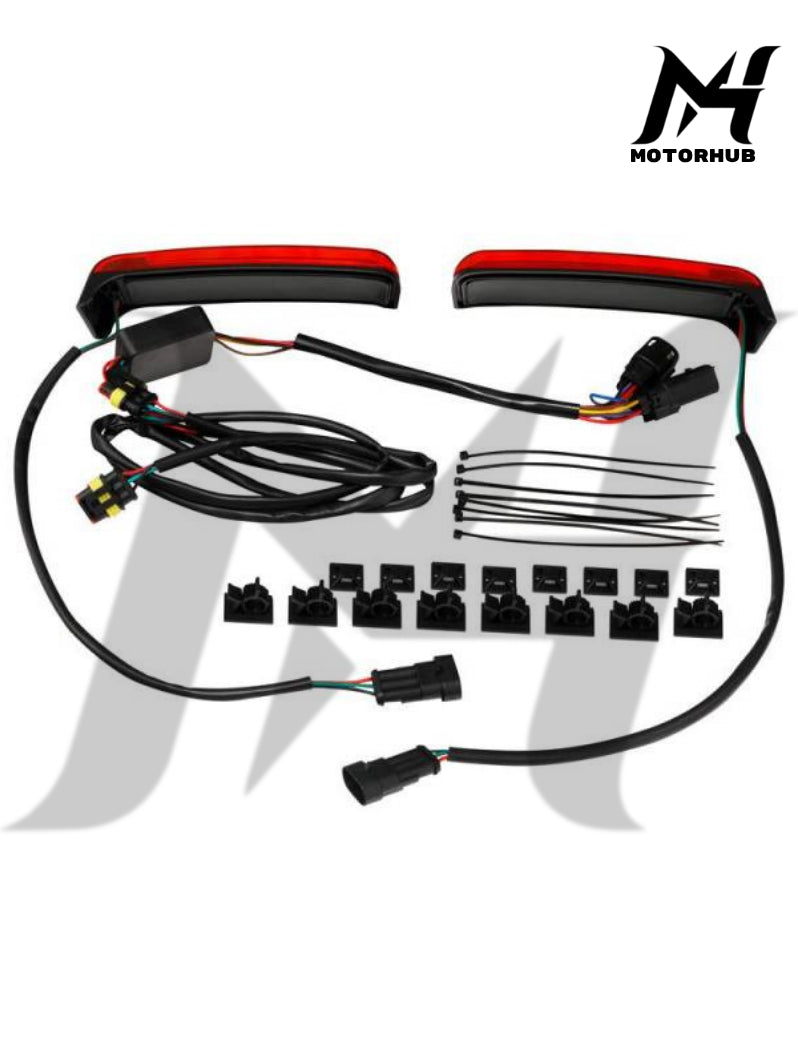 Saddlebags Harley LED Brake Run Turn Signals Lights Fit For Harley Touring 2014-2023 [Red] MH9900232