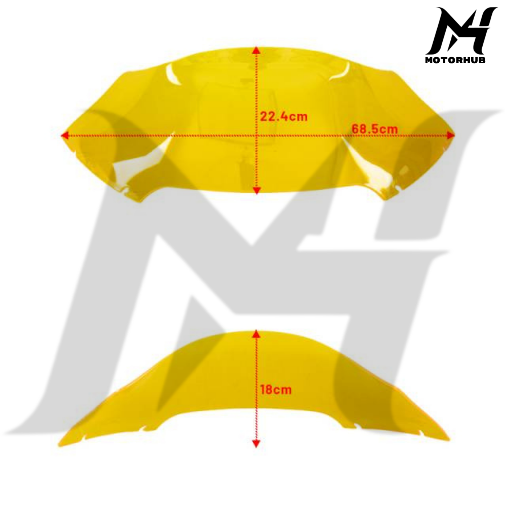 Yellow 9 Inch Windshield Harley Touring Road Glide FLHTR 2015-2023 MH9900382