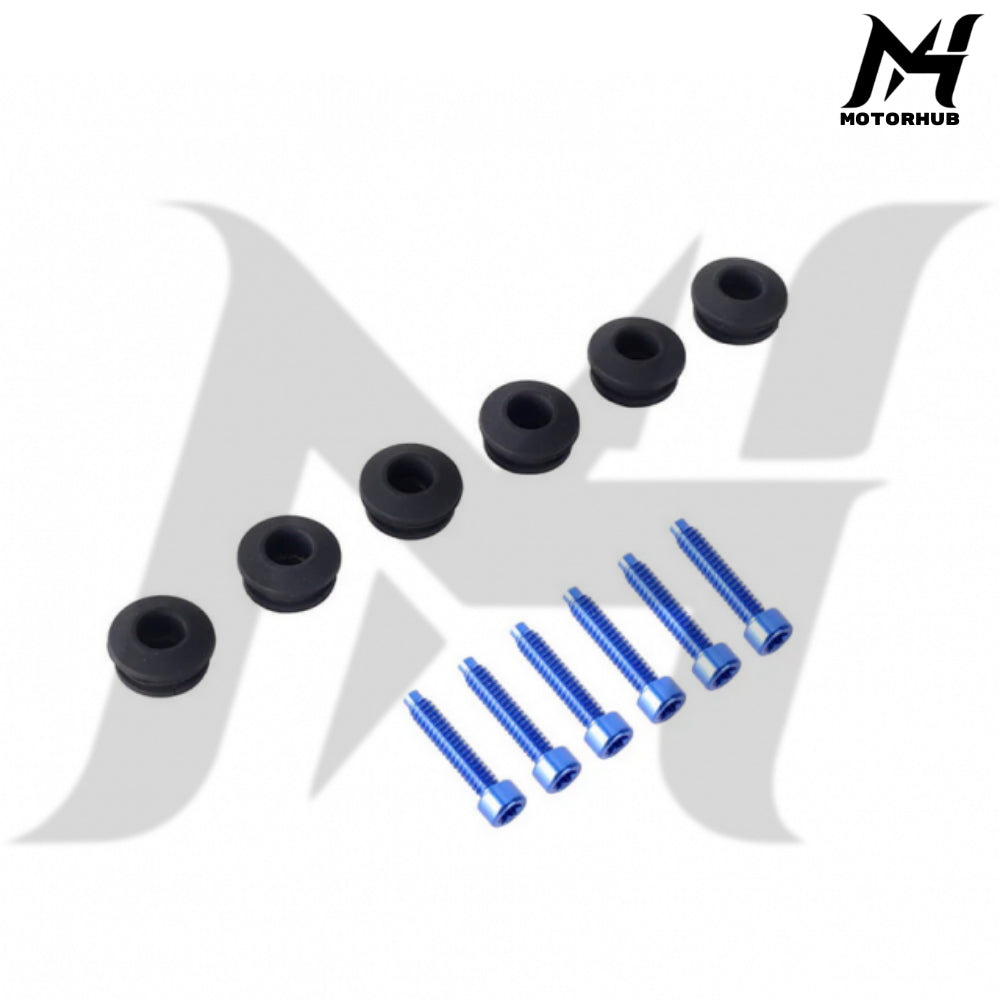 Blue T27 Fairing Windshield Bolts Screws W Rubber Grommets Washer for Harley Softail Low Rider ST 117 FXLRST FXRST Windscreen 2022-2024 MH9900959