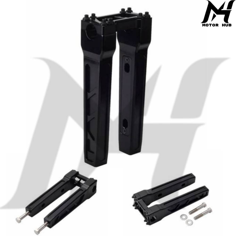 1-1/8 10 Inch Top Clamp Straight Handlebar Risers For Harley 1-1/8 28.6mm MX Style Handlebars MH990013