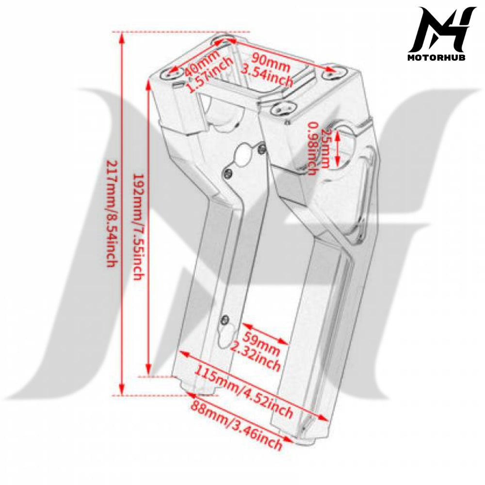 1 Inch - 8 Inch Tall Handlebar Riser Clamp Fit Harley Softail Street Bob, Lowrider ST 2018+ [Red] MH9900483