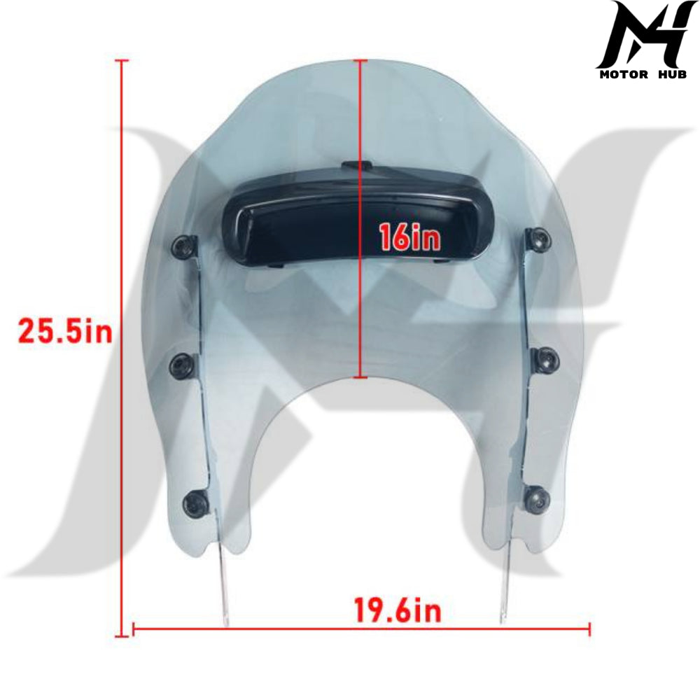 Windshield Detachables Wind Splitter Vented Windshield Harley-Davidson [Blue-Smoke] MH9900575