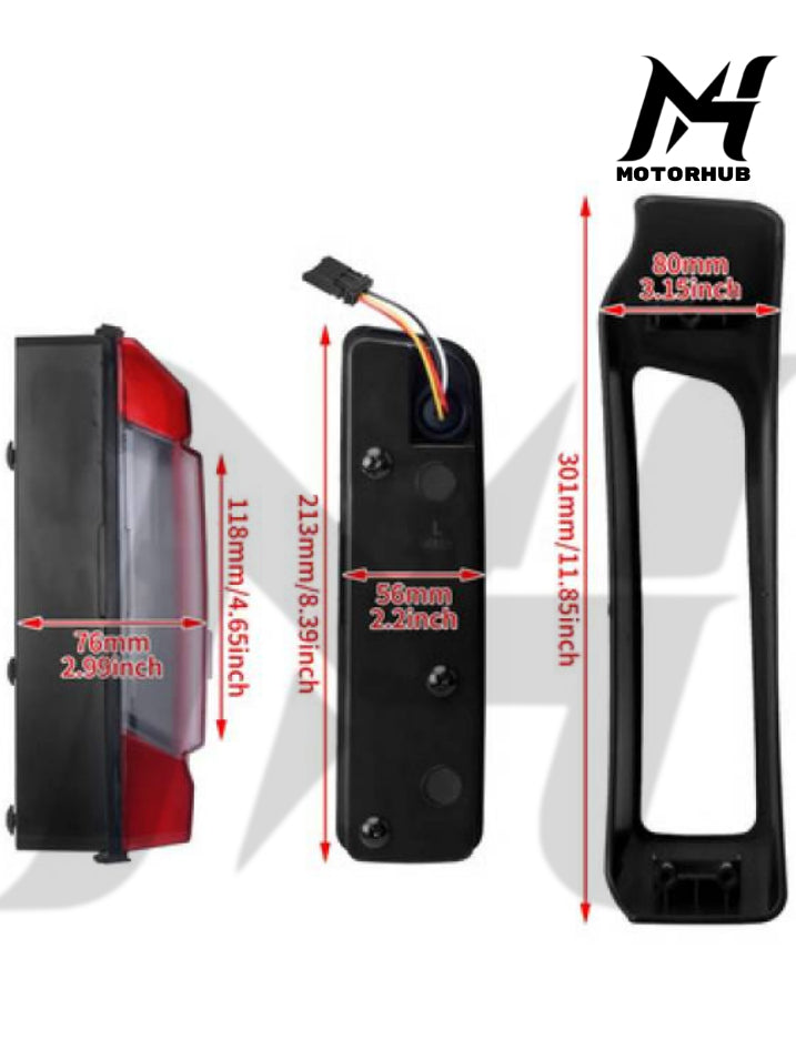 Motorcycle LED Saddlebag Filler Light Rear Fender Turn Signal fit Harley Touring 2024-Up [Red] MH9900645