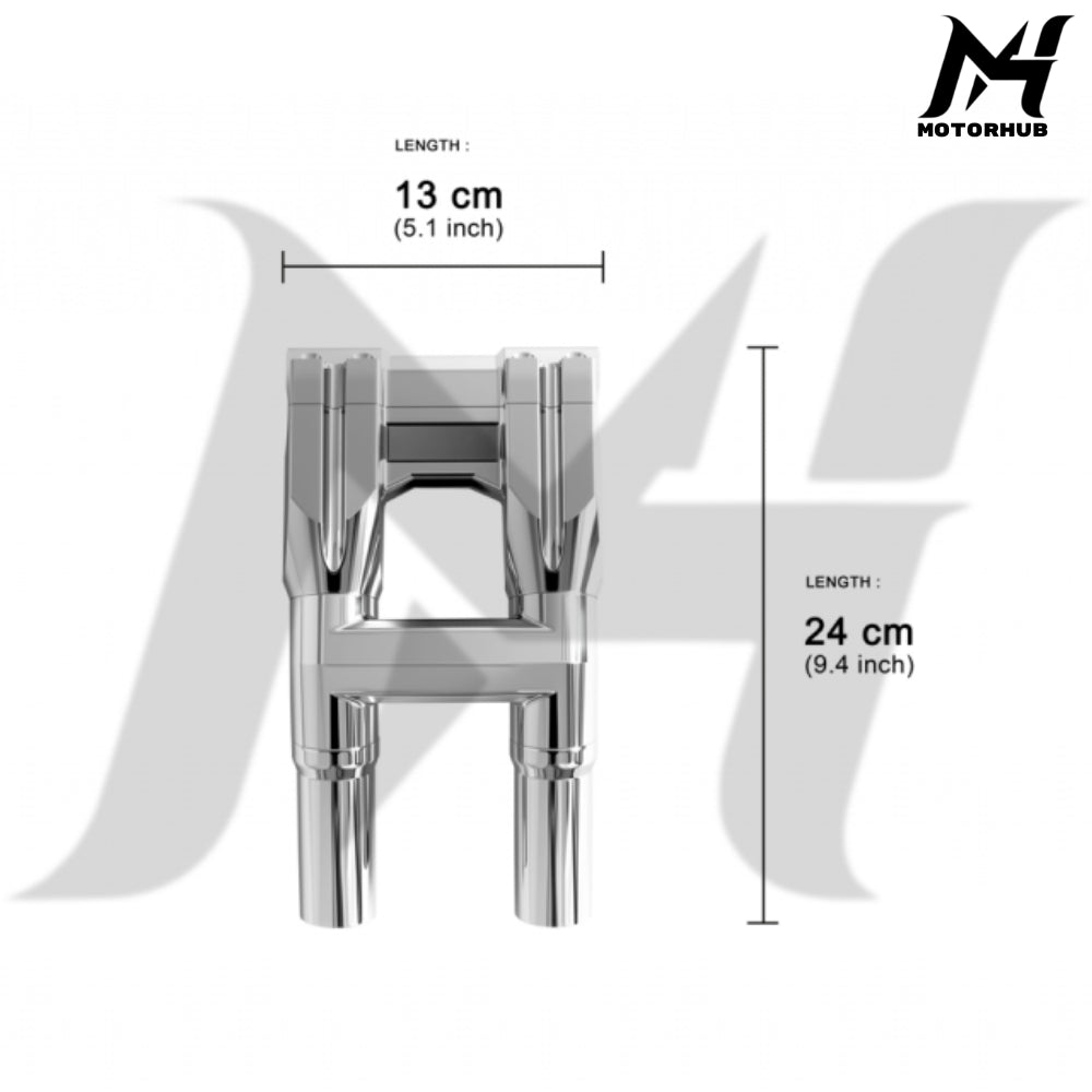 IronPulse 8 inch-1 inch Handlebar Risers [Chrome] Riser 8 inch MH9901043