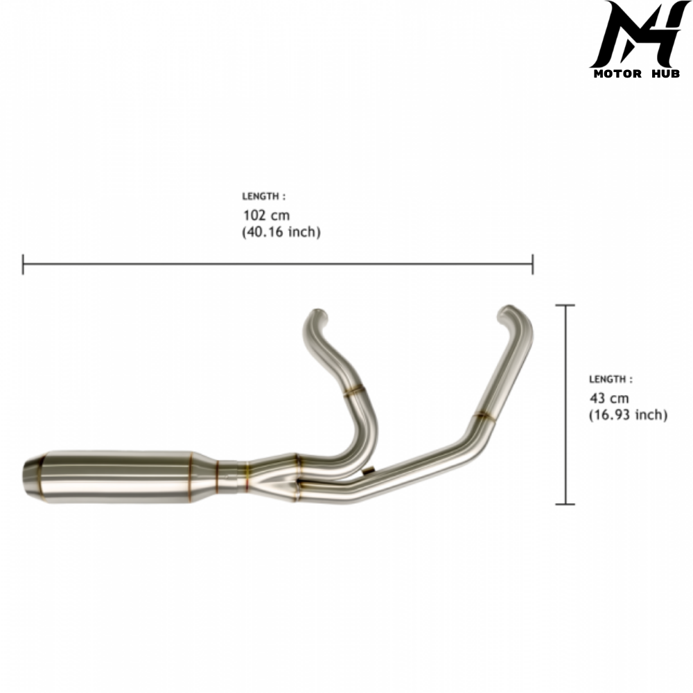 Knalpot Softail M8 Street Performance Exhaust Pipe 2 in 1 M8 Softail 2018-2026 MH9901239