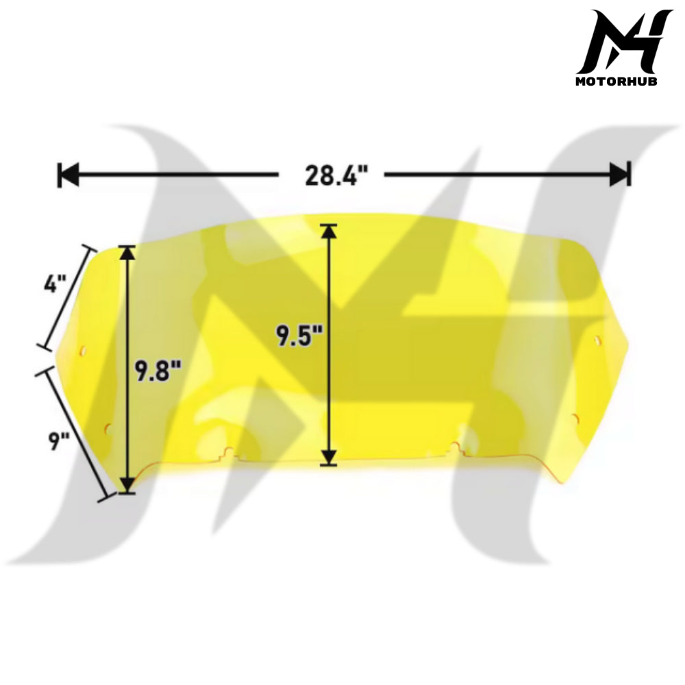 Yellow 9 Inch Windshield Wave Windscreen For Touring New Road Glide CVO 2023-2024 MH990046