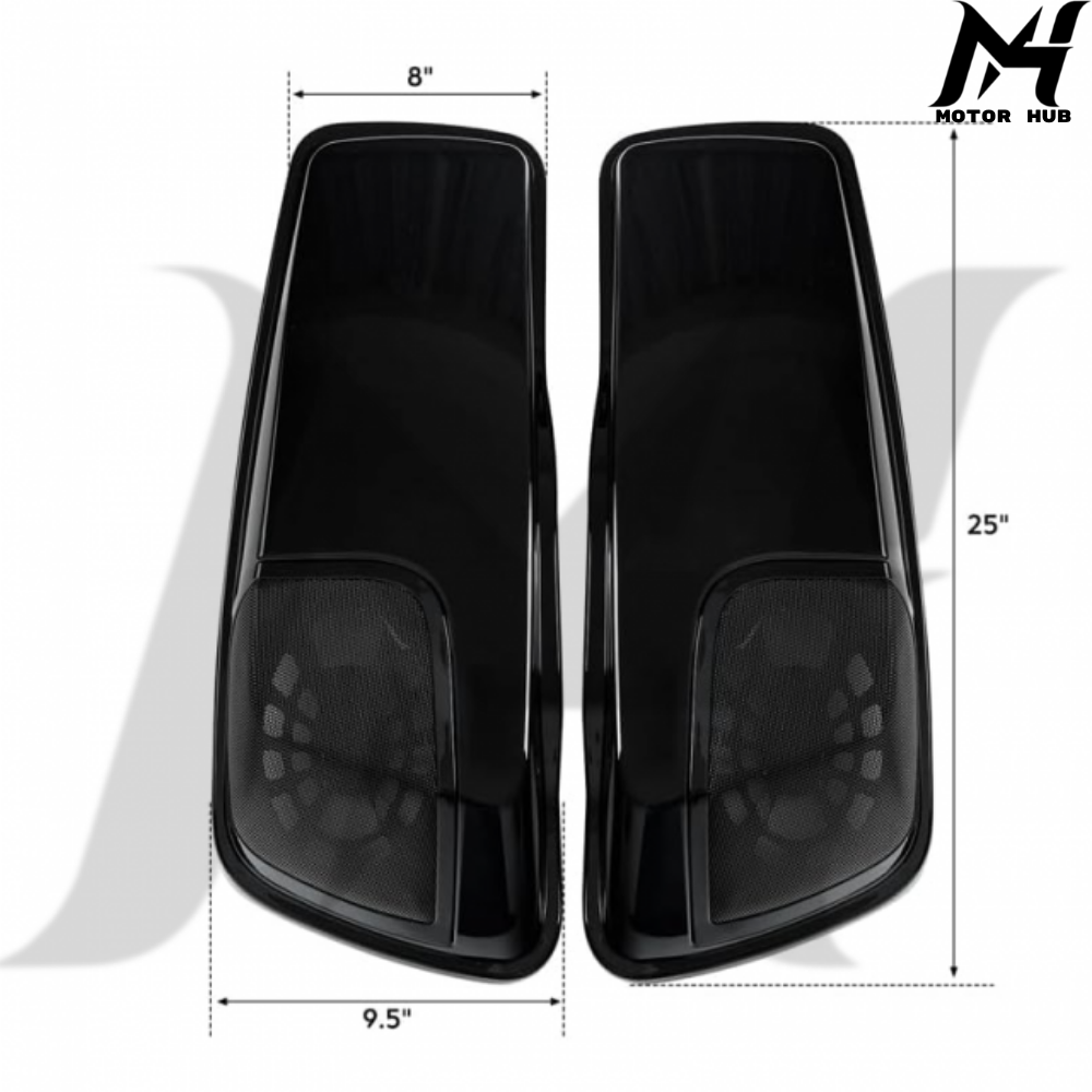 Hard Saddlebag Lids W/ 5×7 Speakers Cutouts w/Grill Fit For Harley Touring 2014-2023 MH9900166