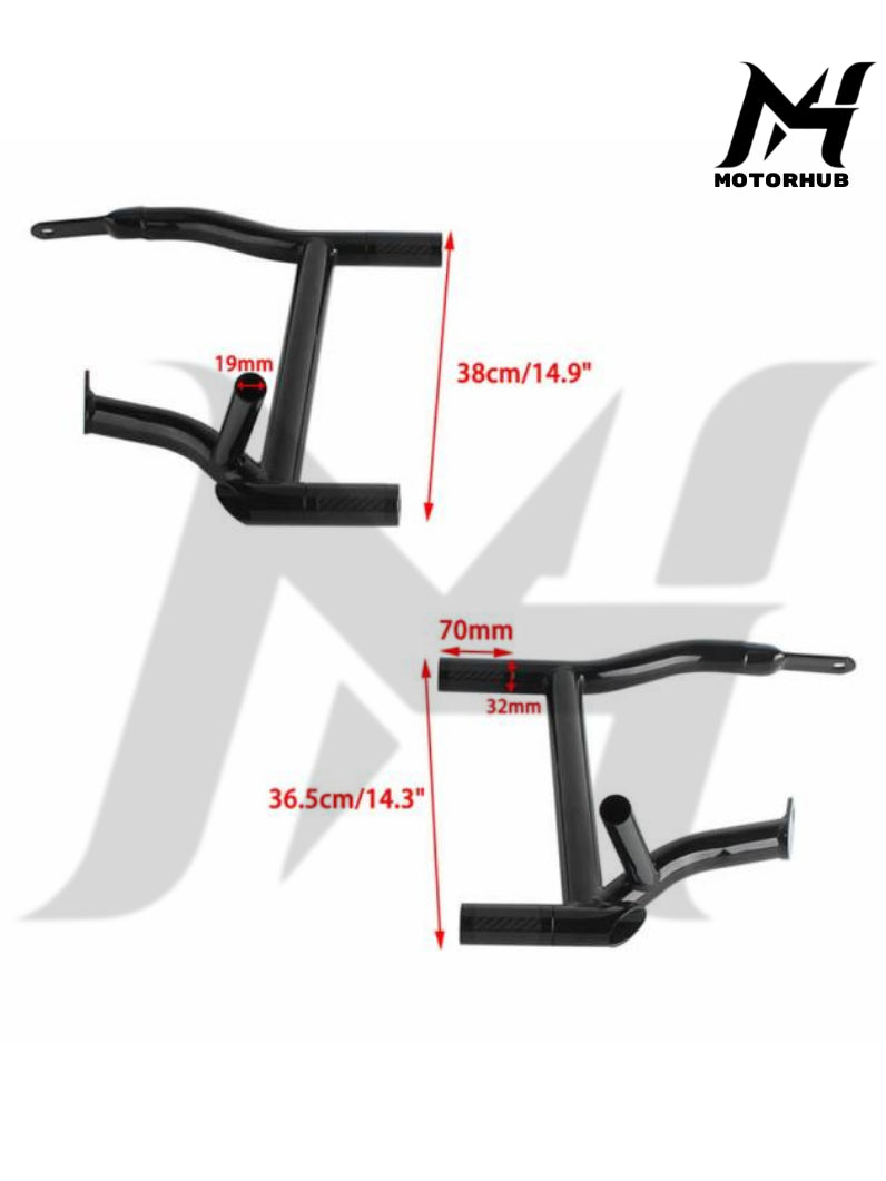 Saddlebag Tip-Over Bar Set Saddle Bag Guards Crash Bars Touring 09-24 [Red] MH9900320