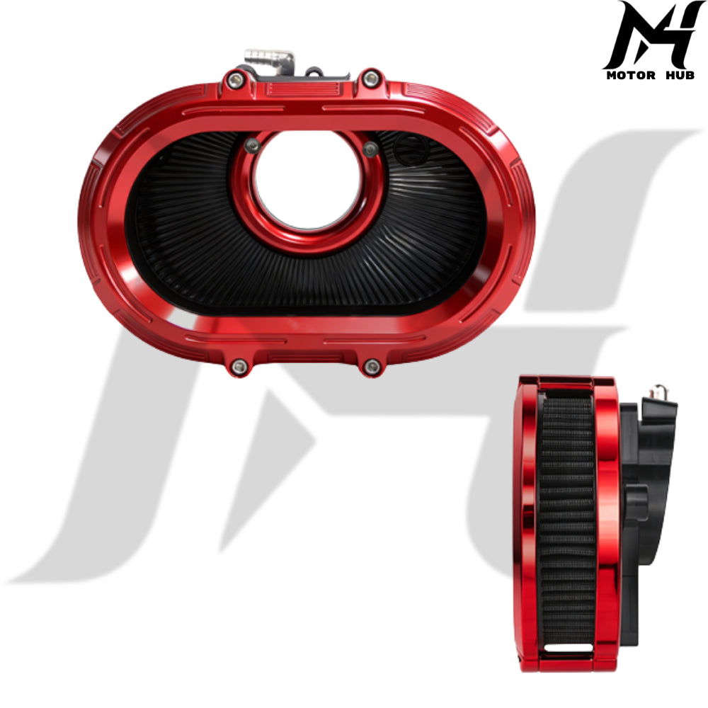 VMS 121-17D Gen 1 Air Filter-Aluminum Fit for Harley-Davidson Milwaukee-Eight 2017-2023 [Red] MH9901169