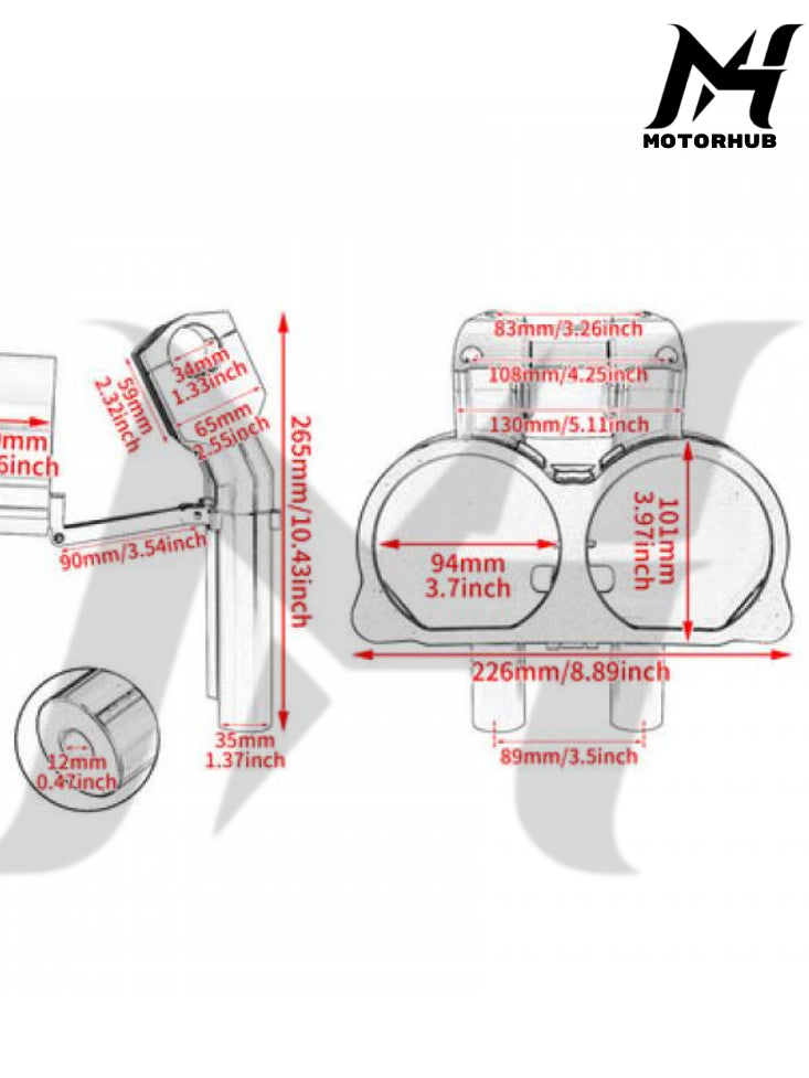 Speedometer Instrument for Harley Road Glide 2014-2023 [Red] MH9900261