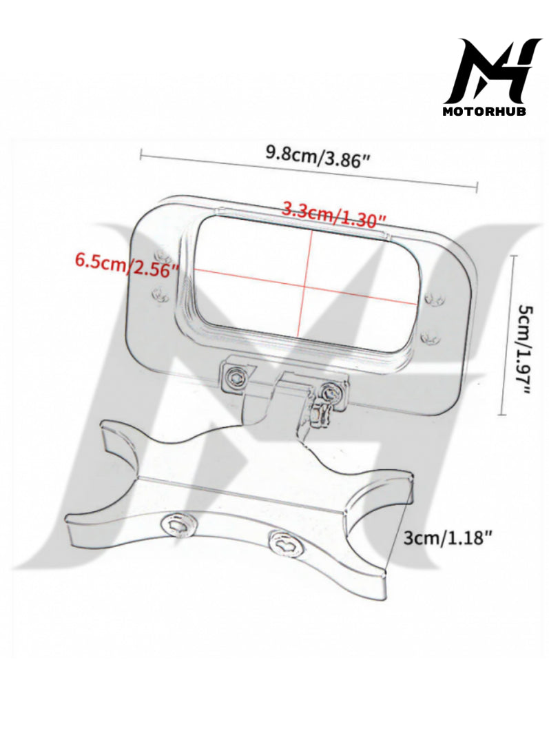 Adjustable T-Bar Moto Digital Gauge Mount Universal Bracket Softail BG100834