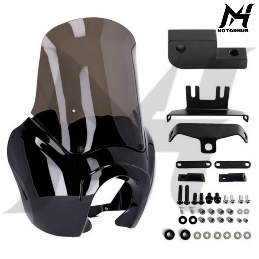 Fairing Club Style TSport Front Fairing with 15inch  Smoke Windshield for Dyna [Black-Smoke] Fairing Dyna MH9900748